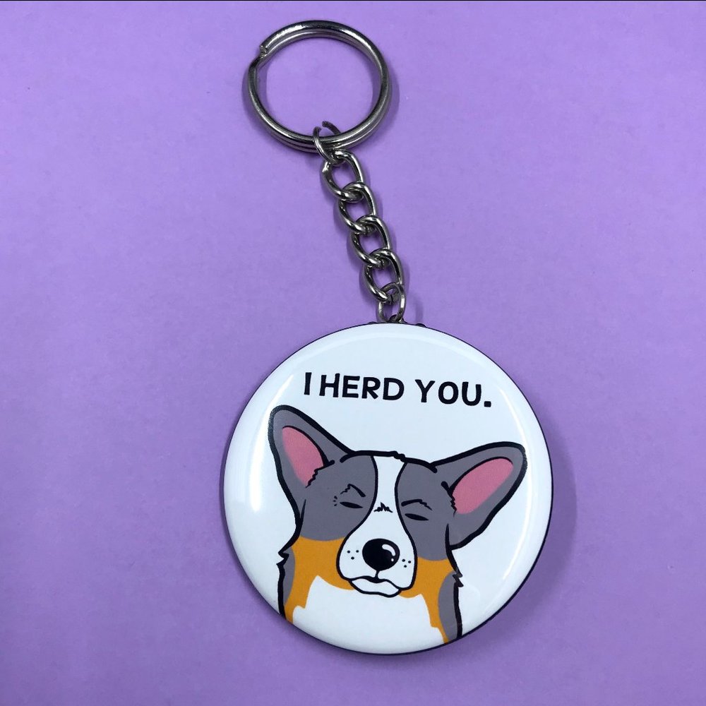 Tricolor Corgi Dog Keychain Key Ring Accessories